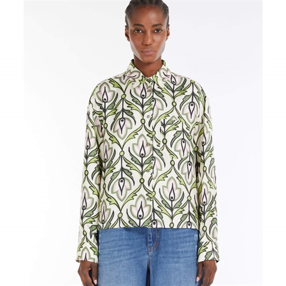 Weekend Max Mara Enfasi Skjorte, Green Deco Flower 